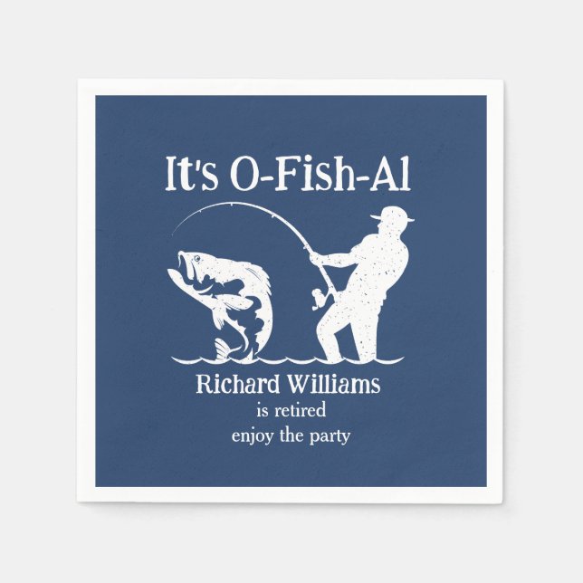 Es ist das Party für das Ruhestand von Fischern Serviette (Vorderseite)