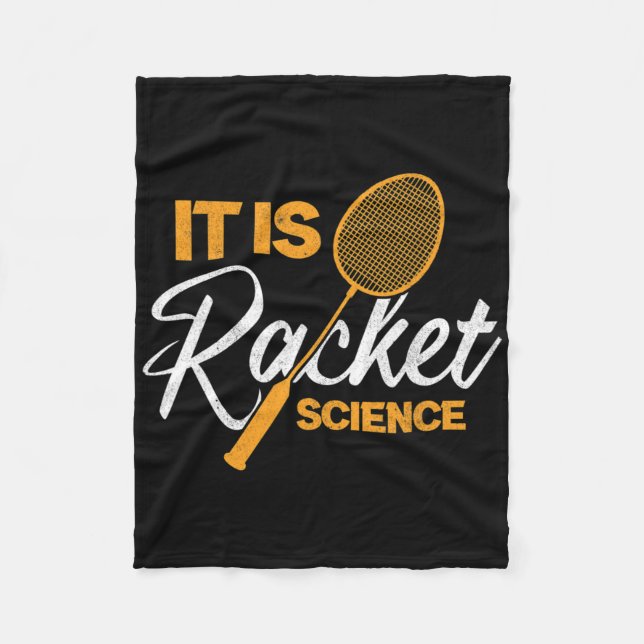Es ist das Racket Science Shuttle Dminton Fleecedecke (Vorderseite)