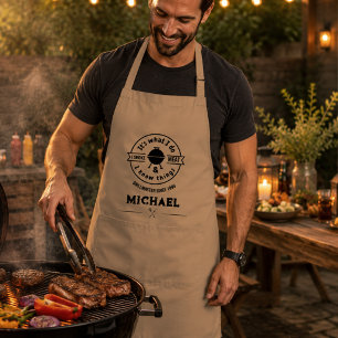 Es ist das, was ich tue, ich räuchere Fleisch & ic Schürze