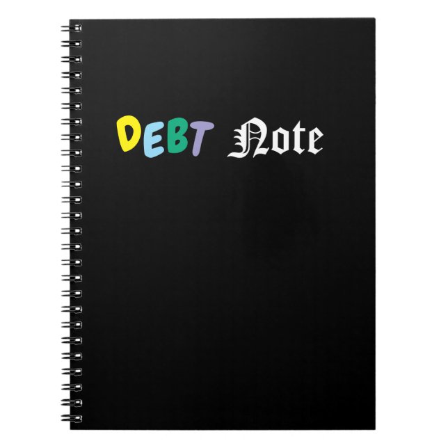 Es ist Debt Note. Nicht Death Note Notizblock (Vorderseite)