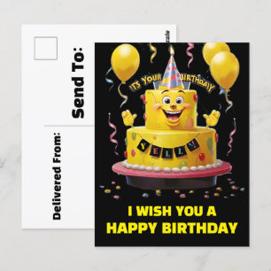 Es ist dein Geburtstag, ich wünsche dir einen glüc Postkarte