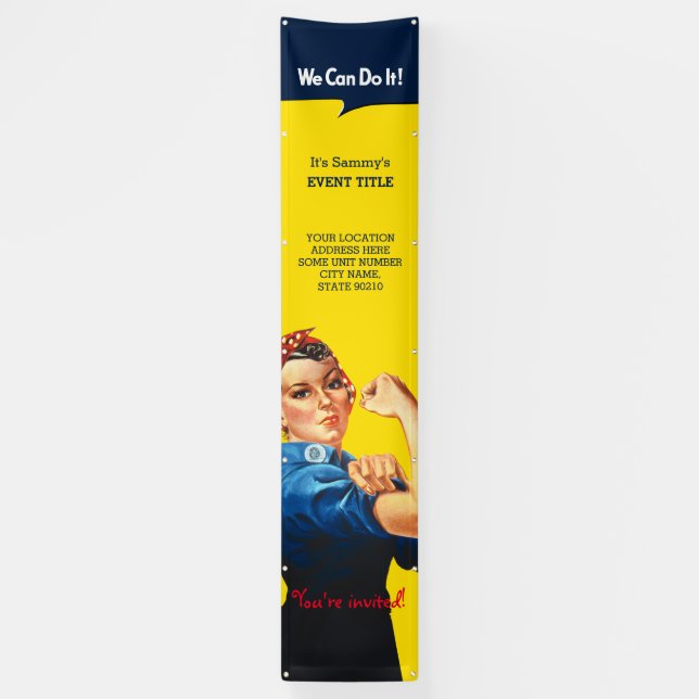 Es ist dein Personalisiertes Rosie Party Vertikal  Banner (Vertikal)