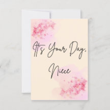 Es ist dein Tag, Nichte Minimal Geburtstagskarte