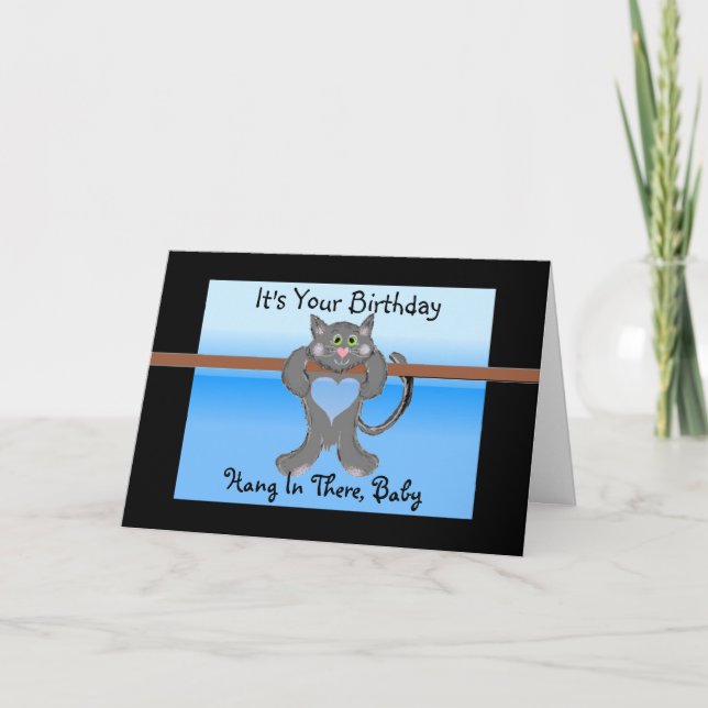 Es ist deine Geburtstagskatze Karte (Vorderseite)