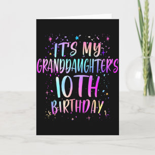 Es ist der 10. Geburtstag meiner Enkelin Bunt 10 J Karte