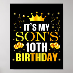 Es ist der 10. Geburtstag meines Sohnes Herzlichen Poster