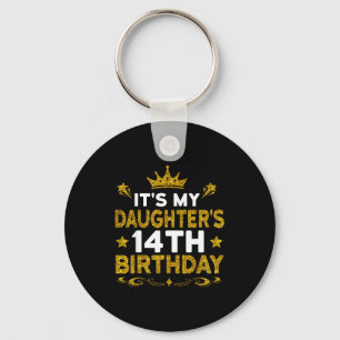Es ist der 14. Geburtstag meiner Tochter Herzliche Schlüsselanhänger