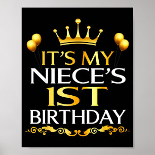 Es ist der 1. Geburtstag meiner Nichte Herzlichen  Poster