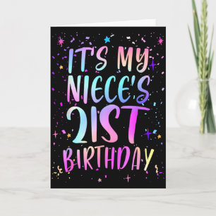 Es ist der 21. Geburtstag meiner Nichte Bunt Glück Karte