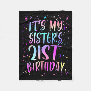 Es ist der 21. Geburtstag meiner Schwester Buntes Fleecedecke