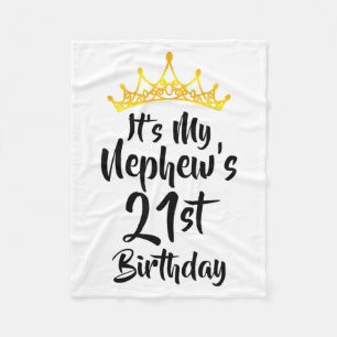 Es ist der 21. Geburtstag meines Neffen Crown Herz Fleecedecke