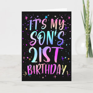 Es ist der 21. Geburtstag meines Sohnes Buntes Hap Karte