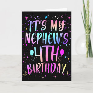 Es ist der 4. Geburtstag meines Neffen Buntes Happ Karte