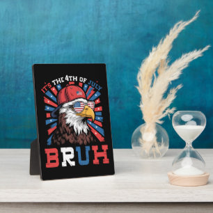 Es ist der 4. Juli Bruh Weißkopfseeadler Patriotis Fotoplatte