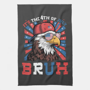 Es ist der 4. Juli Bruh Weißkopfseeadler Patriotis Geschirrtuch