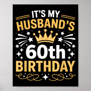 Es ist der 60. Geburtstag des Ehemanns, frohe Illu Poster
