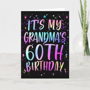 Es ist der 60. Geburtstag meiner Oma Buntes Happy Karte