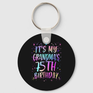 Es ist der 75. Geburtstag meiner Oma Buntes Happy Schlüsselanhänger