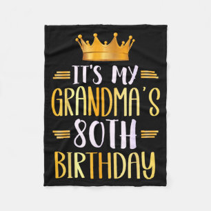 Es ist der 80. Geburtstag meiner Oma Herzlichen Gl Fleecedecke