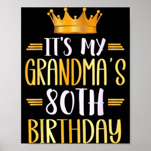 Es ist der 80. Geburtstag meiner Oma Herzlichen Gl Poster