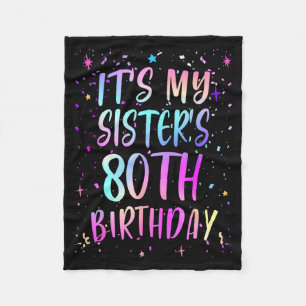 Es ist der 80. Geburtstag meiner Schwester Buntes Fleecedecke