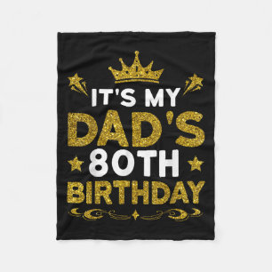 Es ist der 80. Geburtstag meines Vaters Alles Gute Fleecedecke