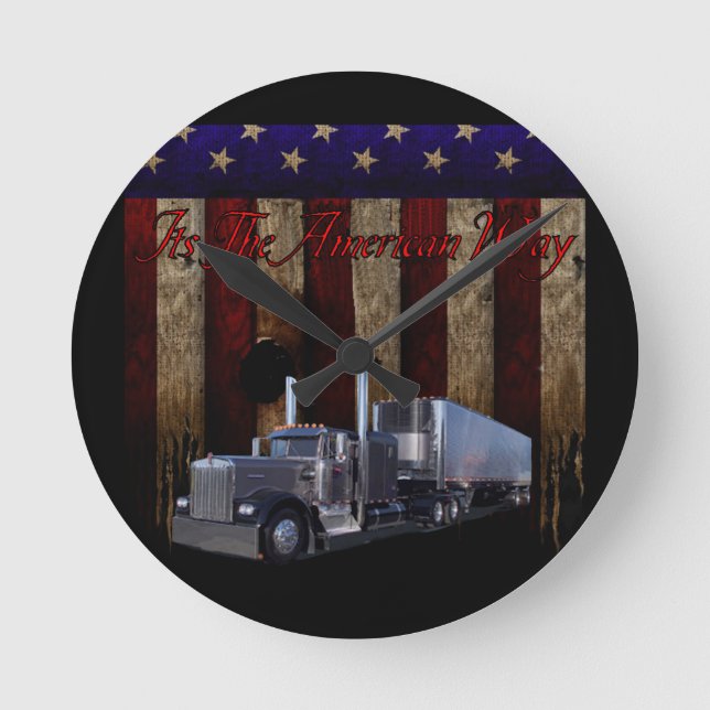 Es ist der amerikanische Weg Runde Wanduhr (Vorderseite)