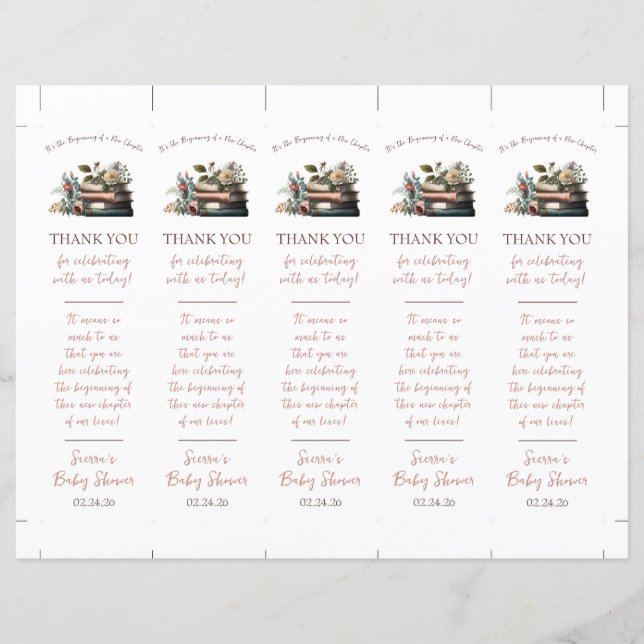 Es ist der Anfang eines neuen Lesezeichens (Vorderseite)