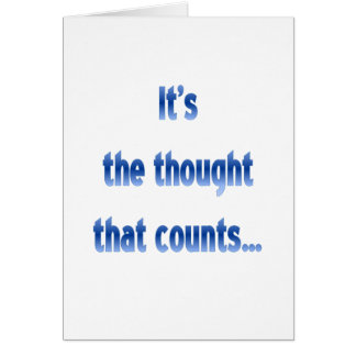 Es ist der Gedanke, der zählt..