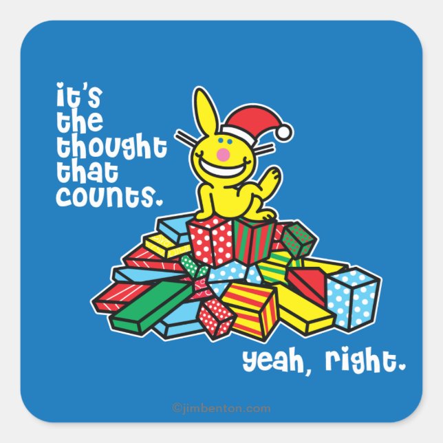 Es ist der Gedanke, der zählt Quadratischer Aufkleber (Vorderseite)