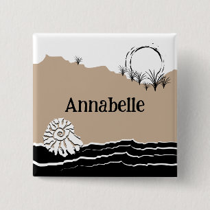 Es ist der Name einer Geburtstagspartei am Strand Button