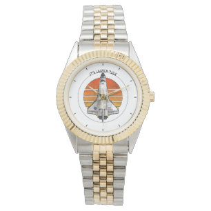Es ist der Start Time Space Shuttle Discovery Sunr Armbanduhr