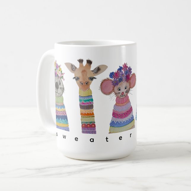 Es ist der Sweater Gang Becher! Kaffeetasse (Vorderseite Links)