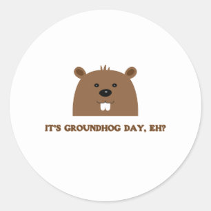Es ist der Tag am Groundhog, nicht wahr? Runder Aufkleber