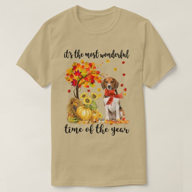 Es ist der wunderbarste Herbst-Zeit Beagle Pumpkin T-Shirt (Design vorne)