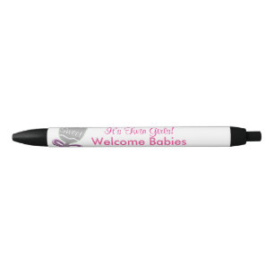 Es ist die Ankündigung von Twin Girls Baby Rattle  Kugelschreiber