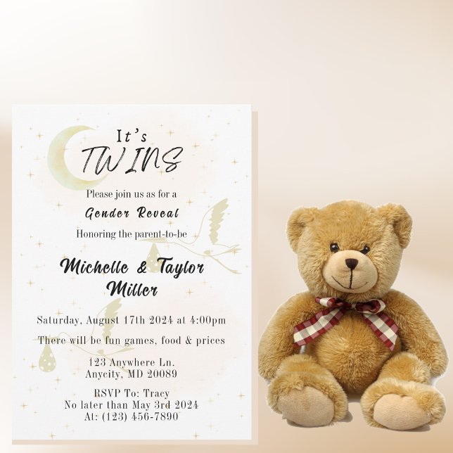 Es ist die Bekanntgabe von zwei Geschlechtern Einladung (Von Creator hochgeladen)