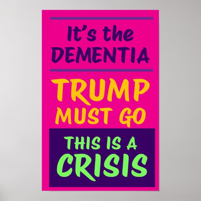 ES IST DIE DEMENZ | Pink | Protest Poster (Vorne)