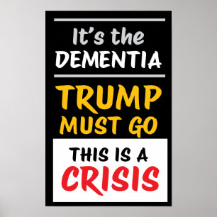 ES IST DIE DEMENZ   Schwarz   Protest Poster