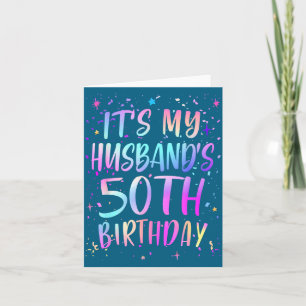 Es ist die farbenfrohe Illustration zum 50. Geburt Karte
