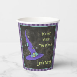 Es ist die Hexenzeit des Jahres Halloween Pappbecher