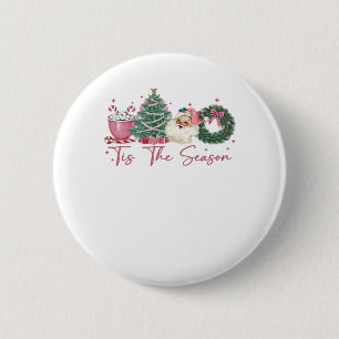 Es ist die Jahreszeit Frohe Weihnachten Süße Xmas Button