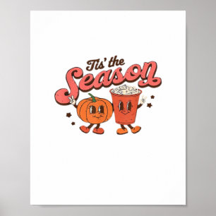 Es ist die Jahreszeit Retro Halloween Herbstparty Poster