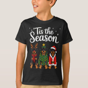 Es ist die Jahreszeit Rottweiler Weihnachten Santa T-Shirt