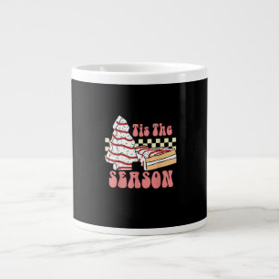 Es ist die Jahreszeit Weihnachtsbaum Groovy Retro Jumbo-Tasse