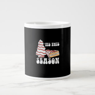 Es ist die Jahreszeit Weihnachtsbaum Groovy Retro Jumbo-Tasse