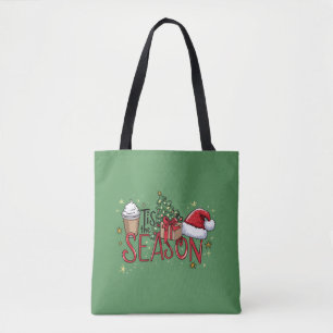 Es ist die Jahreszeit Weihnachtsbaum Latte Kaffee