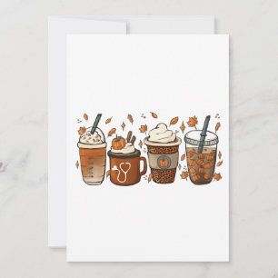 Es ist die Latte-Jahreszeit Kürbis-Gewürz-Kaffee H Einladung