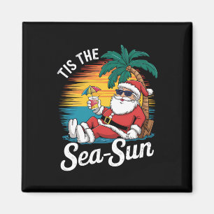 Es ist die Meersonne Santa Beach Weihnachten im Ju Magnet