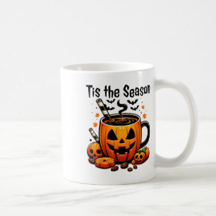 Es ist die richtige Jahreszeit Halloween Kürbisgew Kaffeetasse
